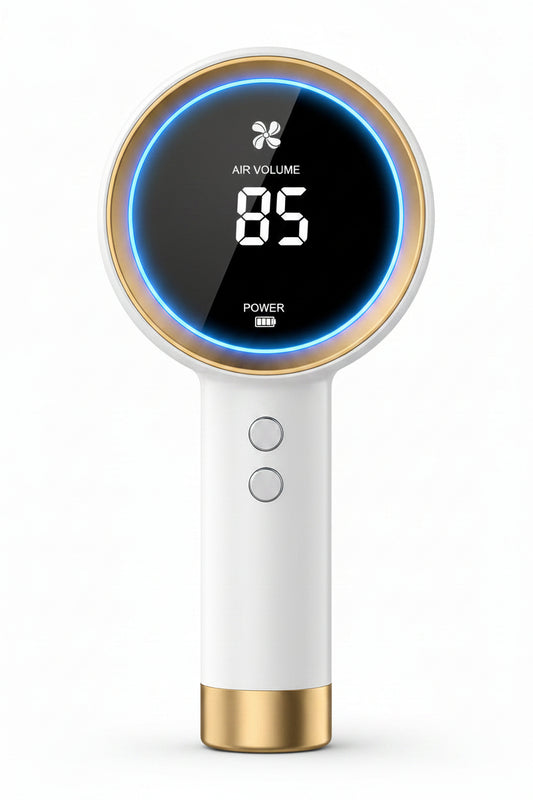 Portable Handheld Turbo Fan 100-Speed Adjustable High Speed Cooling Fan USB Rechargeable Quiet Personal Fan for Travel