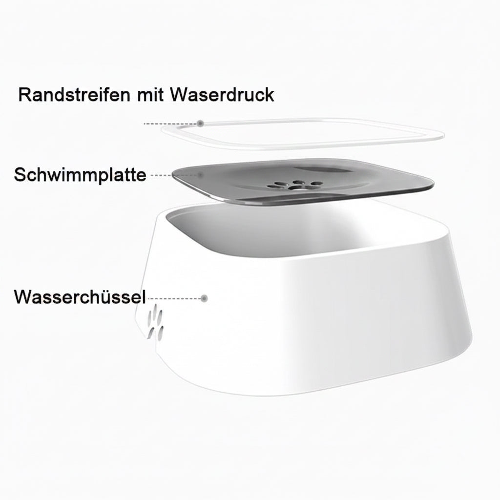 Dog Drinking Water Bowl Floating Non-Wetting Mouth Cat Bowl without Spill Drinking Water Dispenser Plastic Anti-Over Dog Bowl