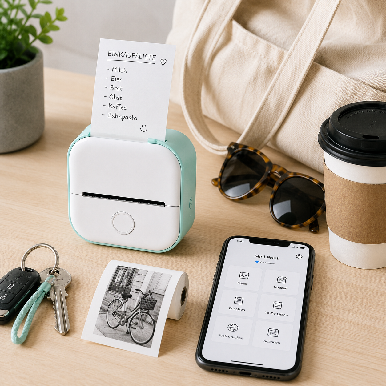 T02 Mini-Thermodrucker – Kompakter Bluetooth Etikettendrucker