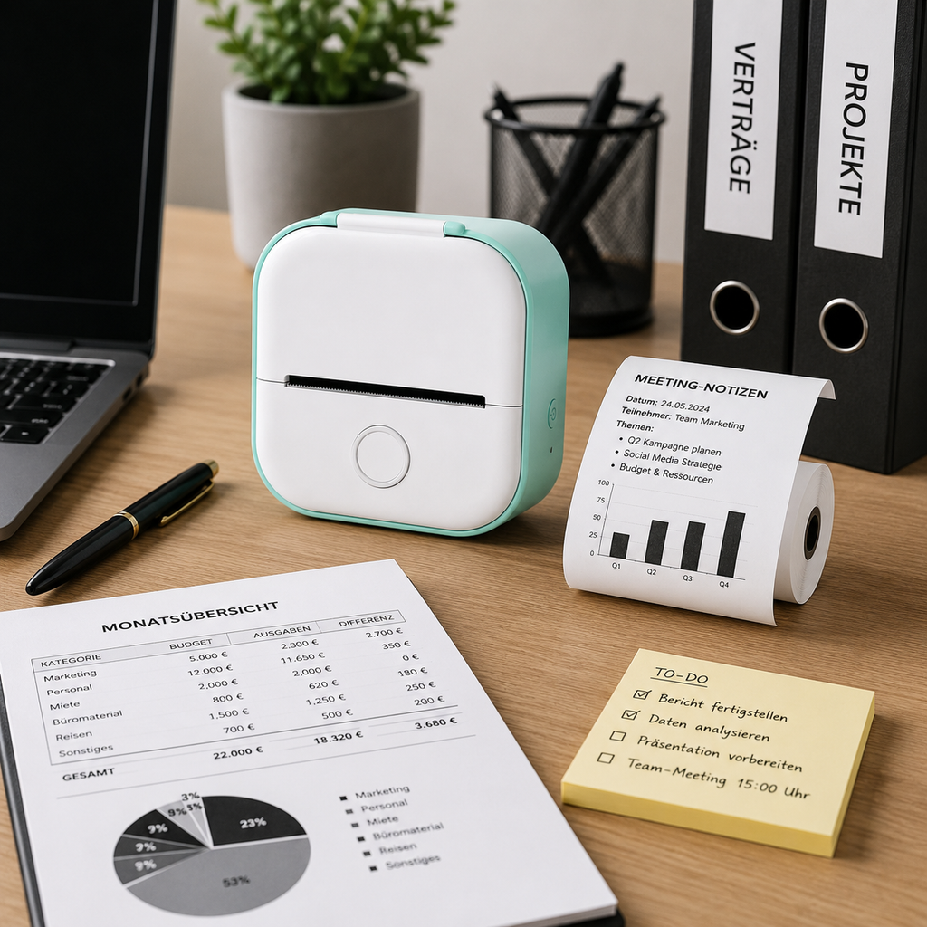 T02 Mini-Thermodrucker – Kompakter Bluetooth Etikettendrucker