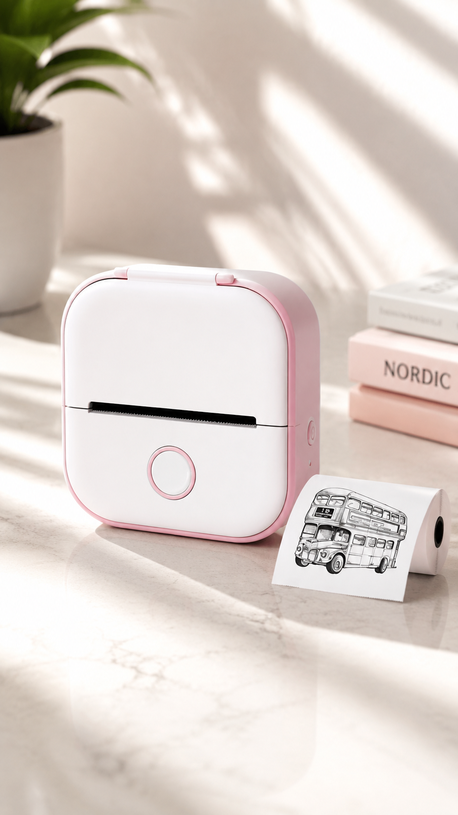 1 MiniPrint™-Drucker in deiner Wunschfarbe
1 Standard-Thermopapierrolle im Drucker-Lieferumfang
1 farbige Rolle in Lila
1 farbige Rolle in Mint
1 farbige Rolle in Orange