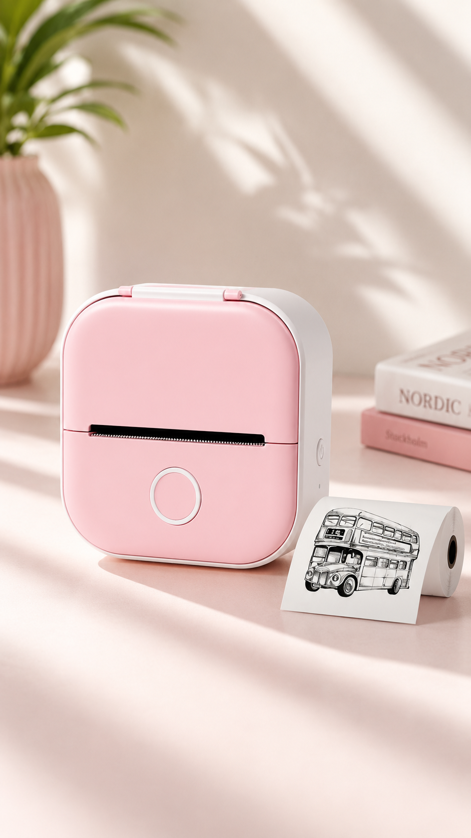 1 MiniPrint™-Drucker in Wunschfarbe
1 Standardrolle im Lieferumfang
3 farbige Rollen: Lila, Mint und Orange
3 weiße Rollen